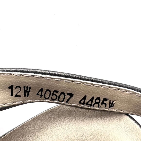 12W 12 WIDE WIDTH Touch Ups Amara Pewter‎ Silver Kitten Heel Dress Sandals Shoes - Picture 14 of 14